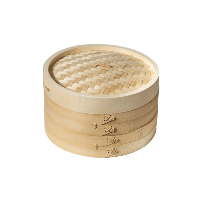 Kitchen Supply Bamboo Steamer Baskets - 2 Tier - 10 Inch 048002260138 Kitchen Accessories CDA Gourmet Bamboo basket 1
