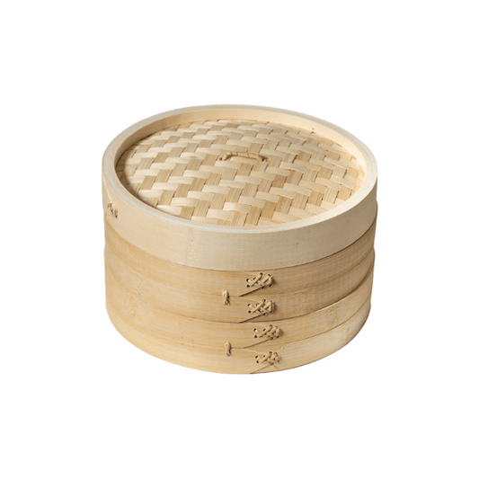 Kitchen Supply Bamboo Steamer Baskets - 2 Tier - 10 Inch 048002260138 Kitchen Accessories CDA Gourmet Bamboo basket 1