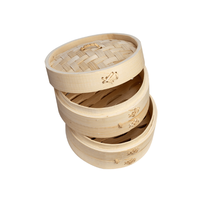 Kitchen Supply Bamboo Steamer Baskets - 2 Tier - 6 Inch 048002260169 Kitchen Accessories CDA Gourmet Bamboo basket 1