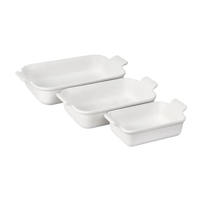 Le Creuset Heritage Rectangular Baking Dish Set - 3 Piece 10997 Cookware CDA Gourmet bakeware Baking 4