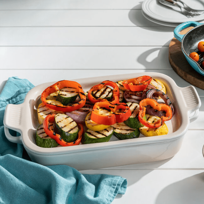 Le Creuset Rectangular Dish with Platter Lid 630870181440 Cookware CDA Gourmet bakeware Le Creuset 5