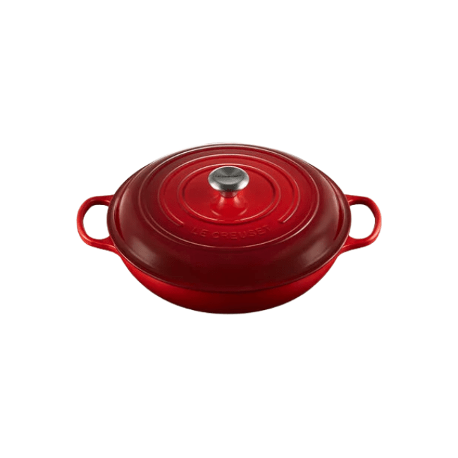 Le Creuset Signature Braiser - 5 QT 024147311270 Cookware CDA Gourmet Braiser Cerise 1