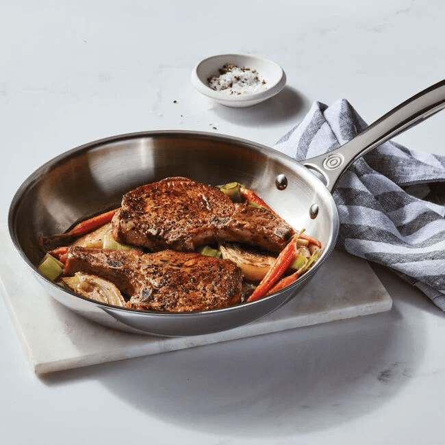 Le Creuset Signature Stainless Steel Fry Pan - 10 Inch 630870131346 Le Creuset CDA Gourmet Fry Pan Le Creuset 2