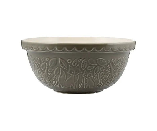 Mason Cash In The Forest Fox Mixing Bowl - 4.25 Qt/4 L - Gray 5010853271842 Baking Accessories CDA Gourmet Bowl Fox 1