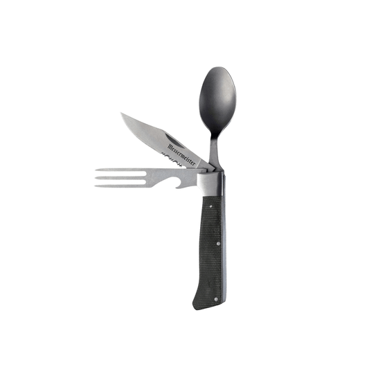 Messermeister Adventure Chef Folding Camp Utensil - Distressed Linen 098872225539 Cutlery CDA Gourmet adventure camping 1