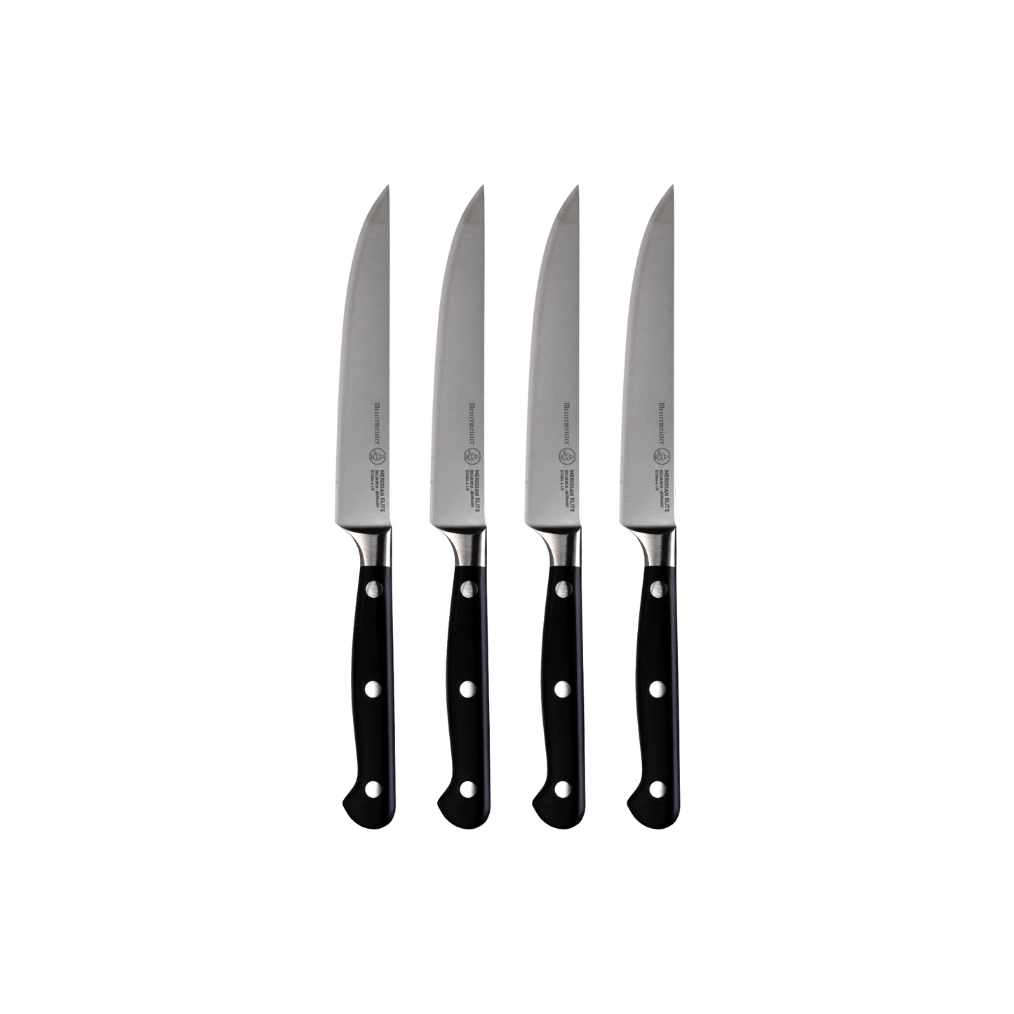 Messermeister Meridian Elite Steak Knife Set Fine Edge - 4 Piece 098872368366 CDA Gourmet Fine Edge Meridian Elite 1