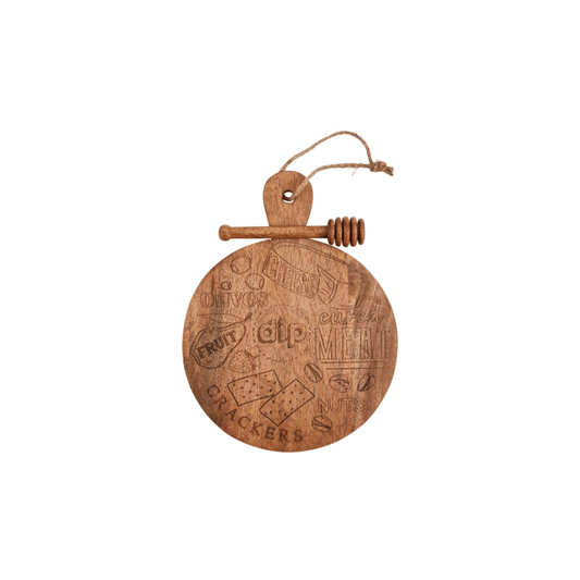 Mud Pie Round Mini Charcuterie Board Set - 10.75 Inch 718540810637 Serving Accessories CDA Gourmet Board Charcuterie 1