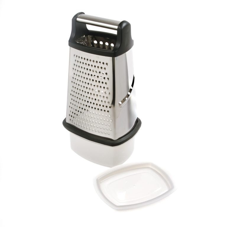 Norpro Stainless Steel 4 Sided Grater with Catcher 028901003258 Kitchen Tools & Utensils CDA Gourmet 4 Sided Catcher 1