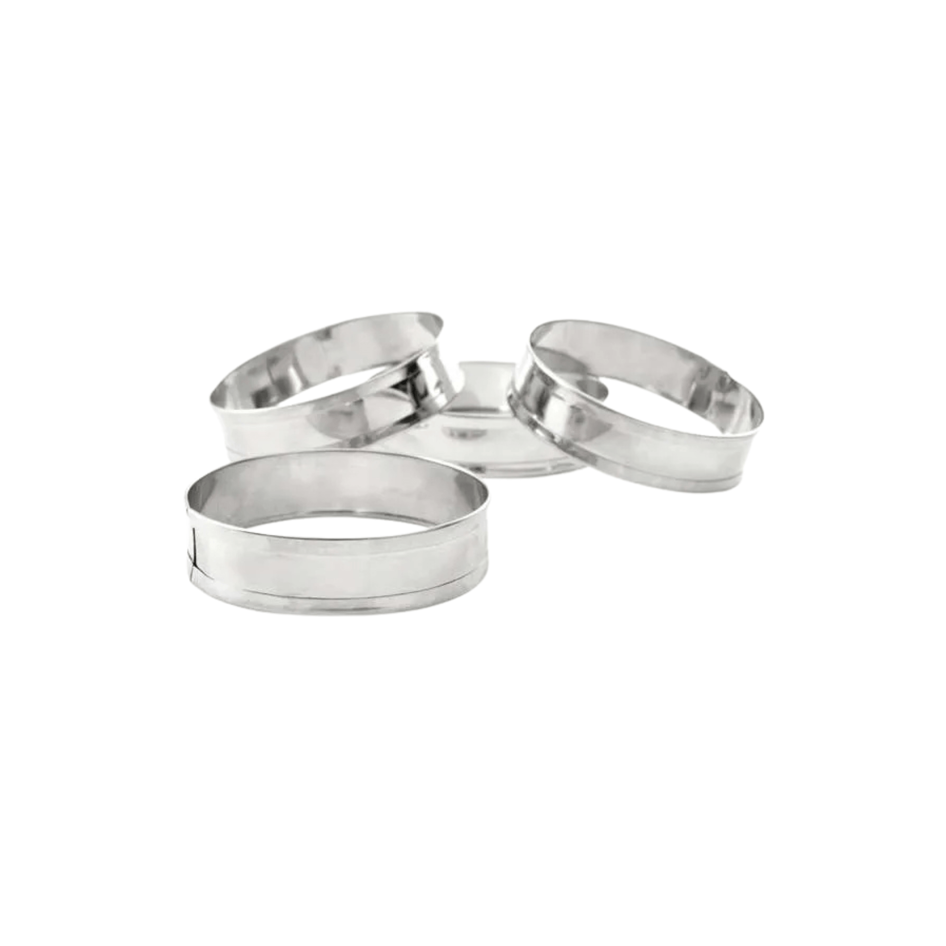 Norpro Stainless Steel English Muffin Rings - Set of 4 028901037765 Baking Accessories CDA Gourmet English Muffin Gadgets and Utensils 1