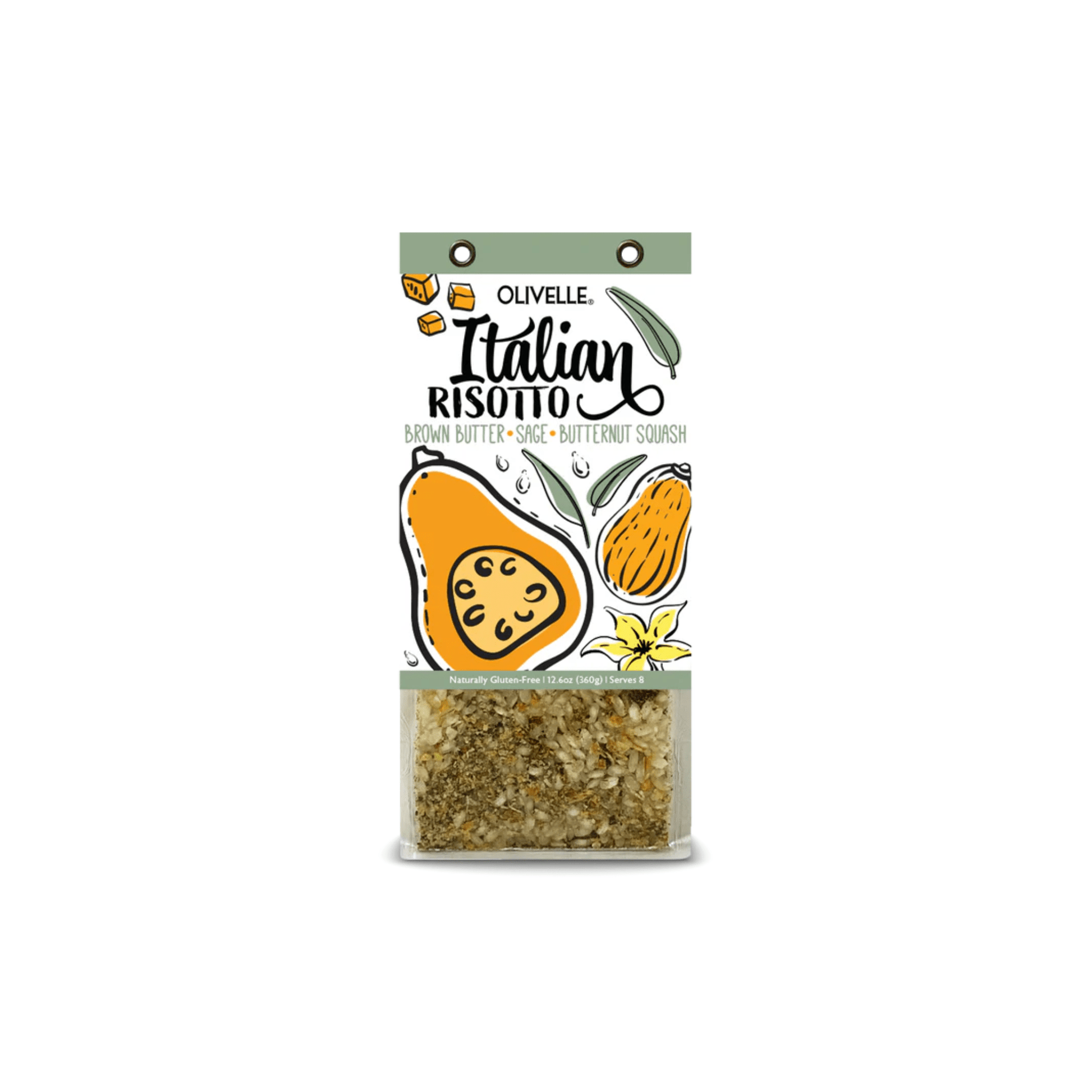 Olivelle Brown Butter Sage Butternut Squash Risotto 859402007977 Olivelle Not O and V CDA Gourmet Brown Butter Butternut Squash 1