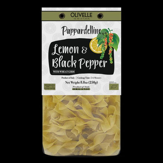 Olivelle Lemon & Pepper Pappardelline - Organic 859402007946 Olivelle CDA Gourmet Lemon Olivelle 1