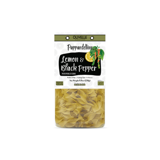 Olivelle Lemon & Pepper Pappardelline - Organic 859402007946 Olivelle Not O and V CDA Gourmet Lemon Olivelle 1