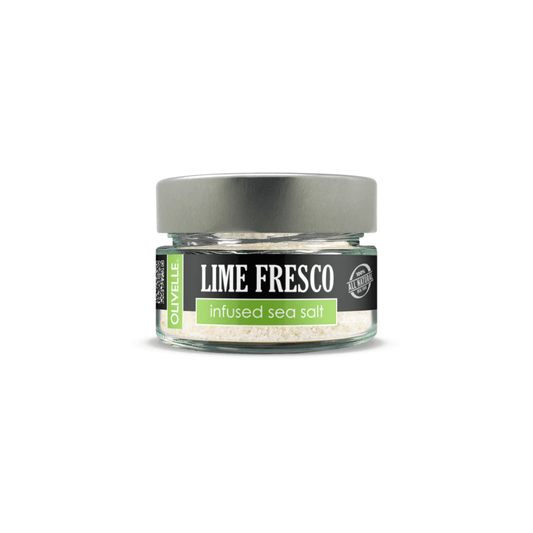 Olivelle Lime Fresco Infused Sea Salt 859319002102 Olivelle Not O and V CDA Gourmet Blend Dried 1