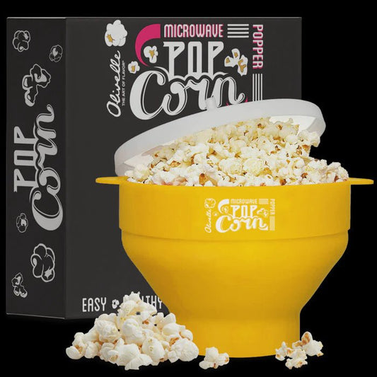 Olivelle Silicone Microwave Popcorn Popper - LEMON 850022630200 Olivelle CDA Gourmet Lemon Microwave 1