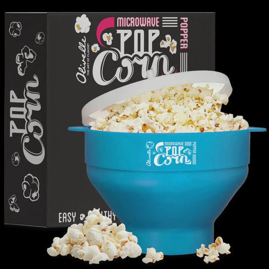 Olivelle Silicone Microwave Popcorn Popper - OCEAN 850022630194 Olivelle CDA Gourmet Microwave Ocean 1