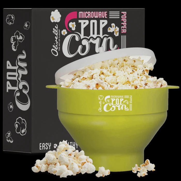 Olivelle Silicone Microwave Popcorn Popper - OLIVE 850022630187 Olivelle CDA Gourmet Microwave Olive 1