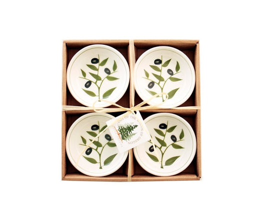 Out of the Woods of Oregon Olive Branch Olive Oil Bowls - Set of 4 794217300496 CDA Gourmet 1