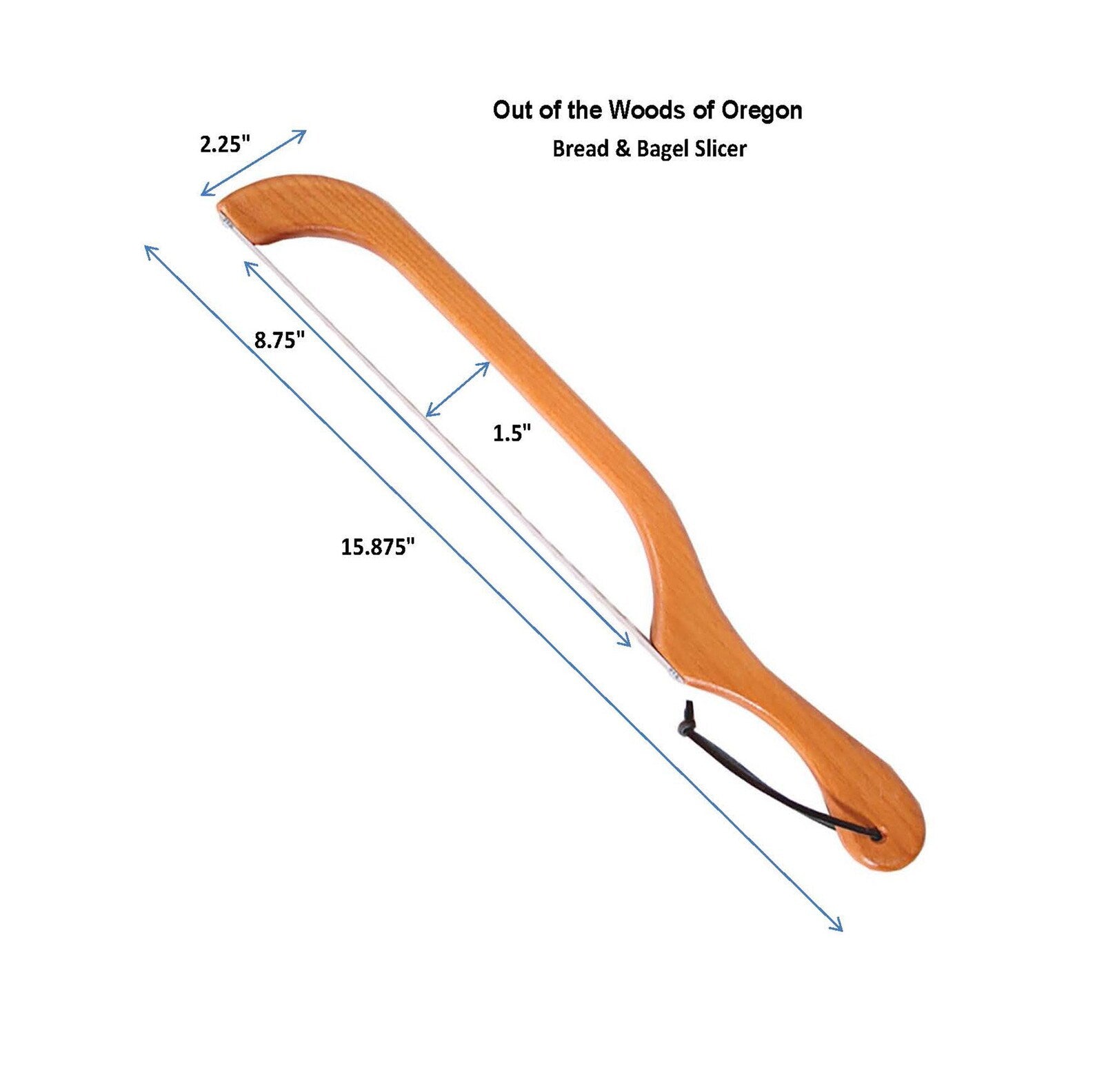 Out of the Woods of Oregon Bread Knife Board & Bread Slicer 10395 Cutlery CDA Gourmet bow bow bread knife 4