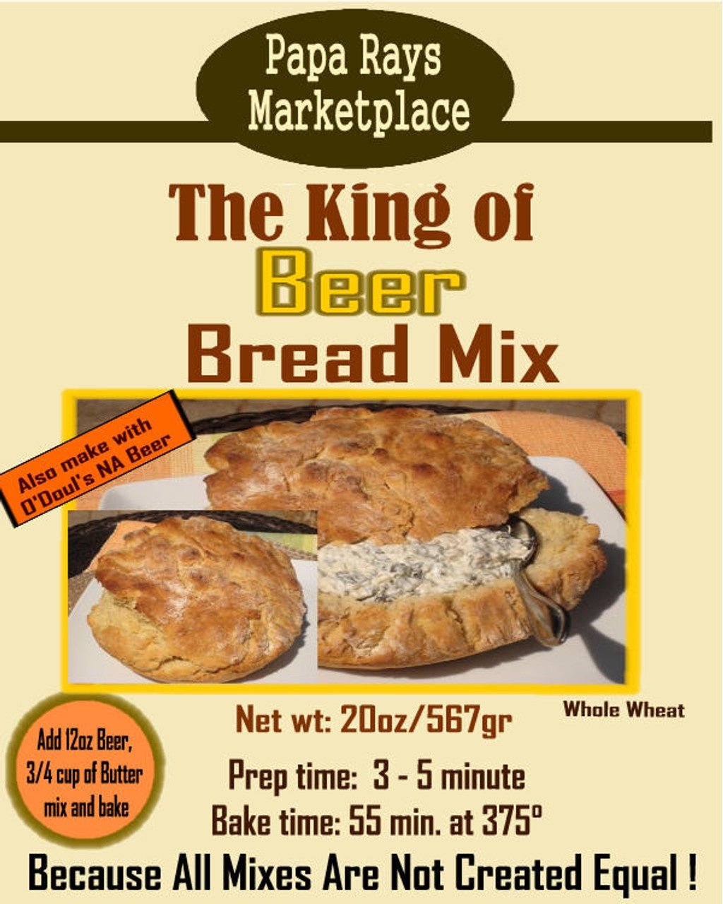 Papa Ray’s Beer Bread Mix 813885008197 Gourmet Foods CDA Gourmet Beer Bread 1