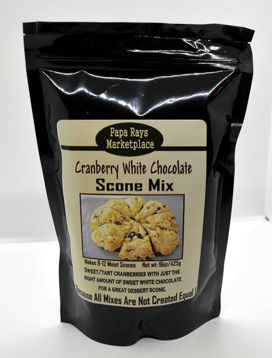 Papa Ray’s Cranberry White Chocolate Scone Mix 813885007534 Gourmet Foods CDA Gourmet Chocolate Cranberry 1