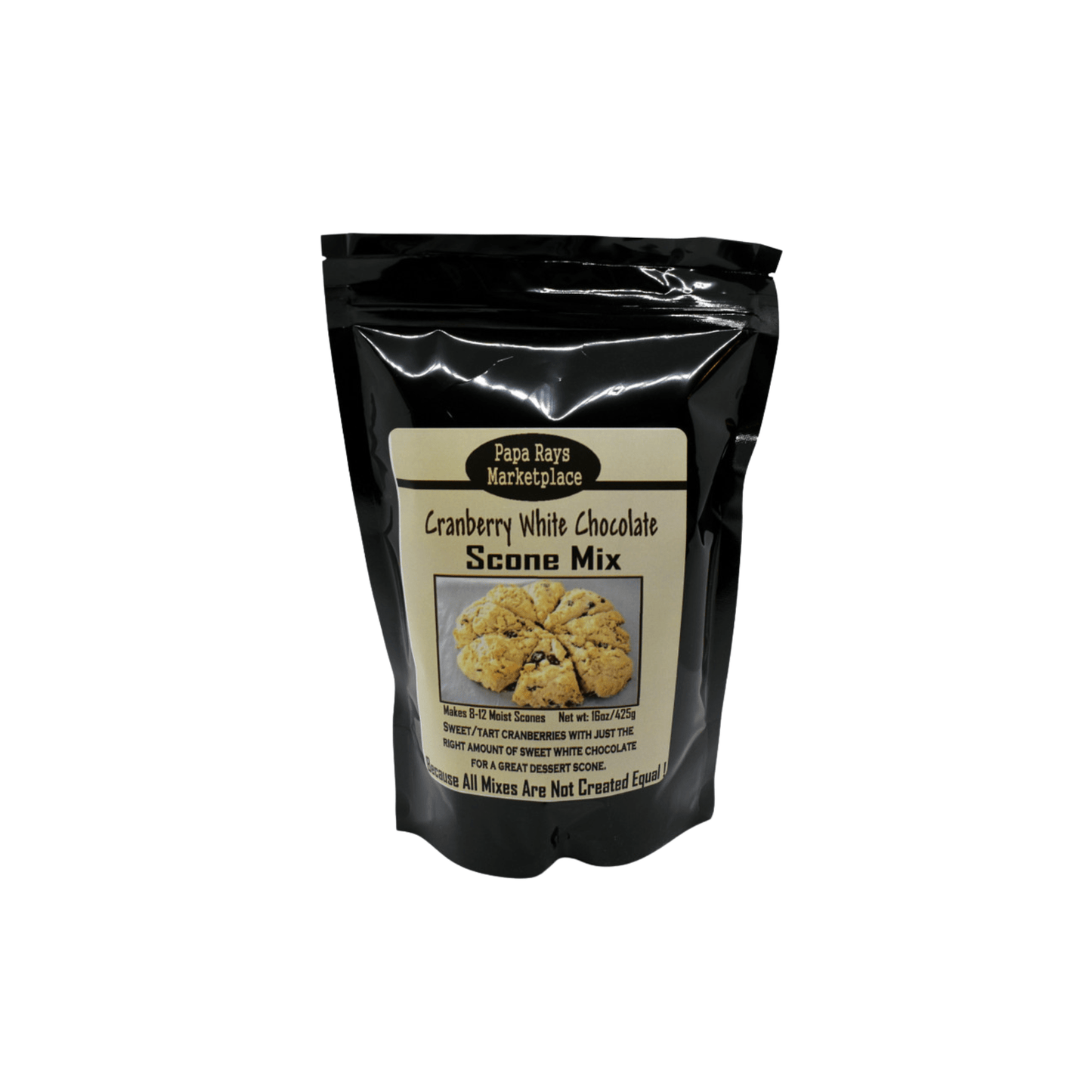 Papa Ray’s Cranberry White Chocolate Scone Mix 813885007534 Gourmet Foods CDA Gourmet Chocolate Cranberry 1