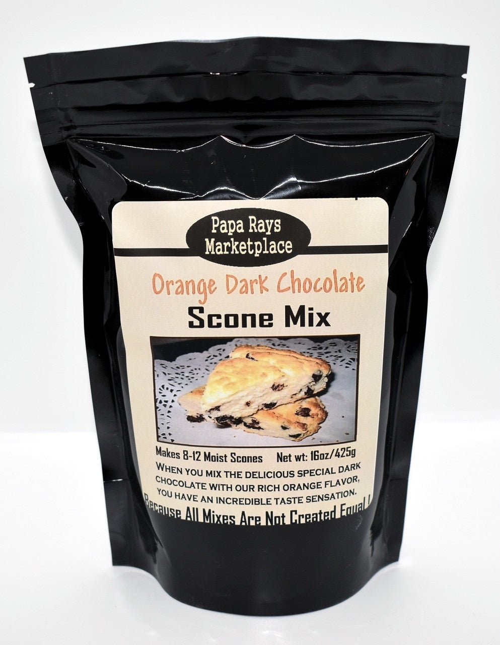 Papa Ray’s Orang Dark Chocolate Scone Mix 813885007510 Gourmet Foods CDA Gourmet Chocolate Dark 1