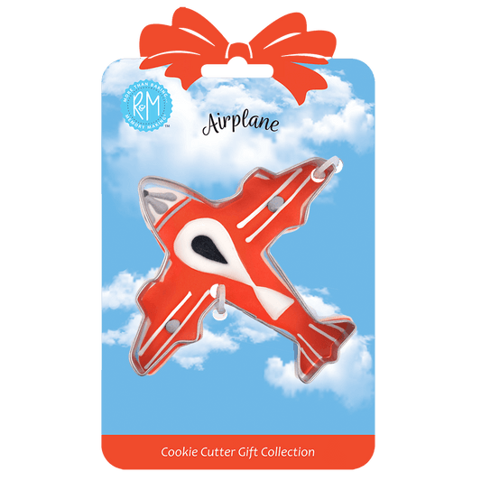 R & M Airplane Cookie Cutter 4" Carded 071581080323 Cookie Cutters CDA Gourmet Carded cookie 1