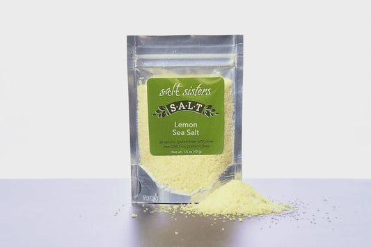 Salt Sisters Lemon Sea Salt (1.5oz) 819876011078 Spices CDA Gourmet Lemon Salt 1