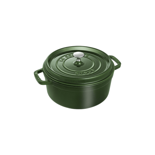 Staub Round Dutch Oven - 4 QT 3272341024855 Staub CDA Gourmet Basil Black 1