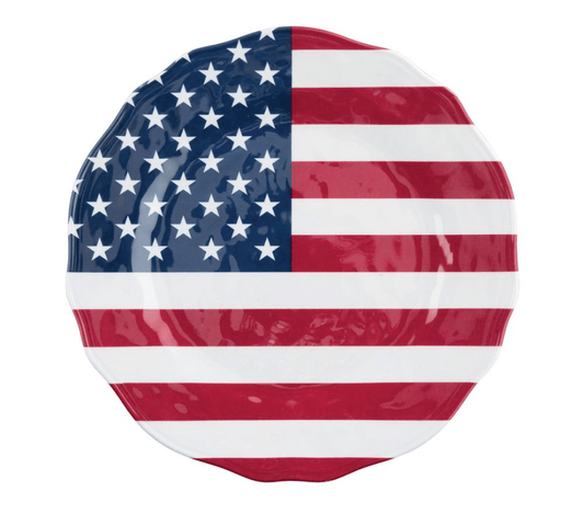 Supreme Housewares American Flag Plate 8.75" 740731307411 Melamine Tableware CDA Gourmet 4th of July American 1