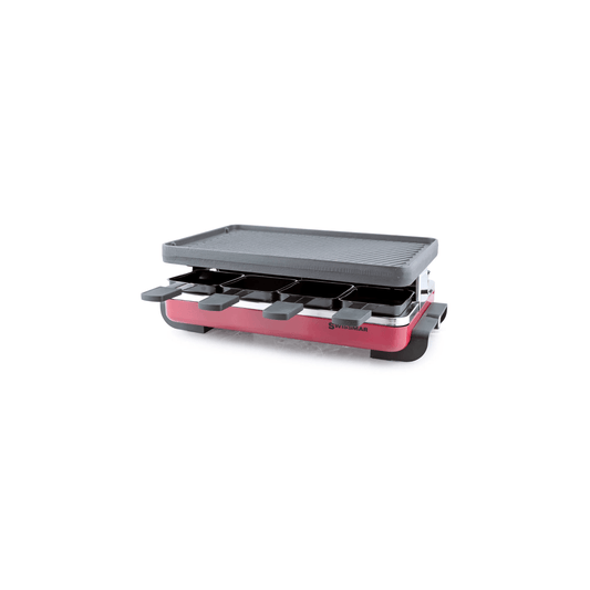 Swissmar Raclette Grill with Cast Iron Top - Classic Red 056975019646 Cookware CDA Gourmet cast iron Cast Iron Top 1