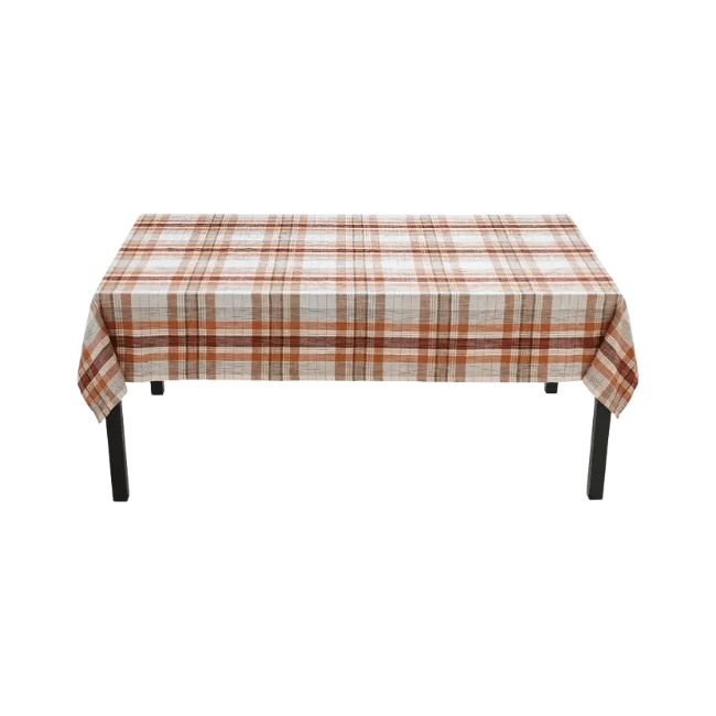 Tag Eva Slub Weave Plaid Tablecloth 025466093601 Textiles CDA Gourmet Eva plaid 1