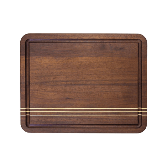 Totally Bamboo Acacia Wood Pinstripe Small Cutting & Serving Board 810118517365 Wood Cutting /Charcuterie Boards CDA Gourmet Acacia Cutting 1