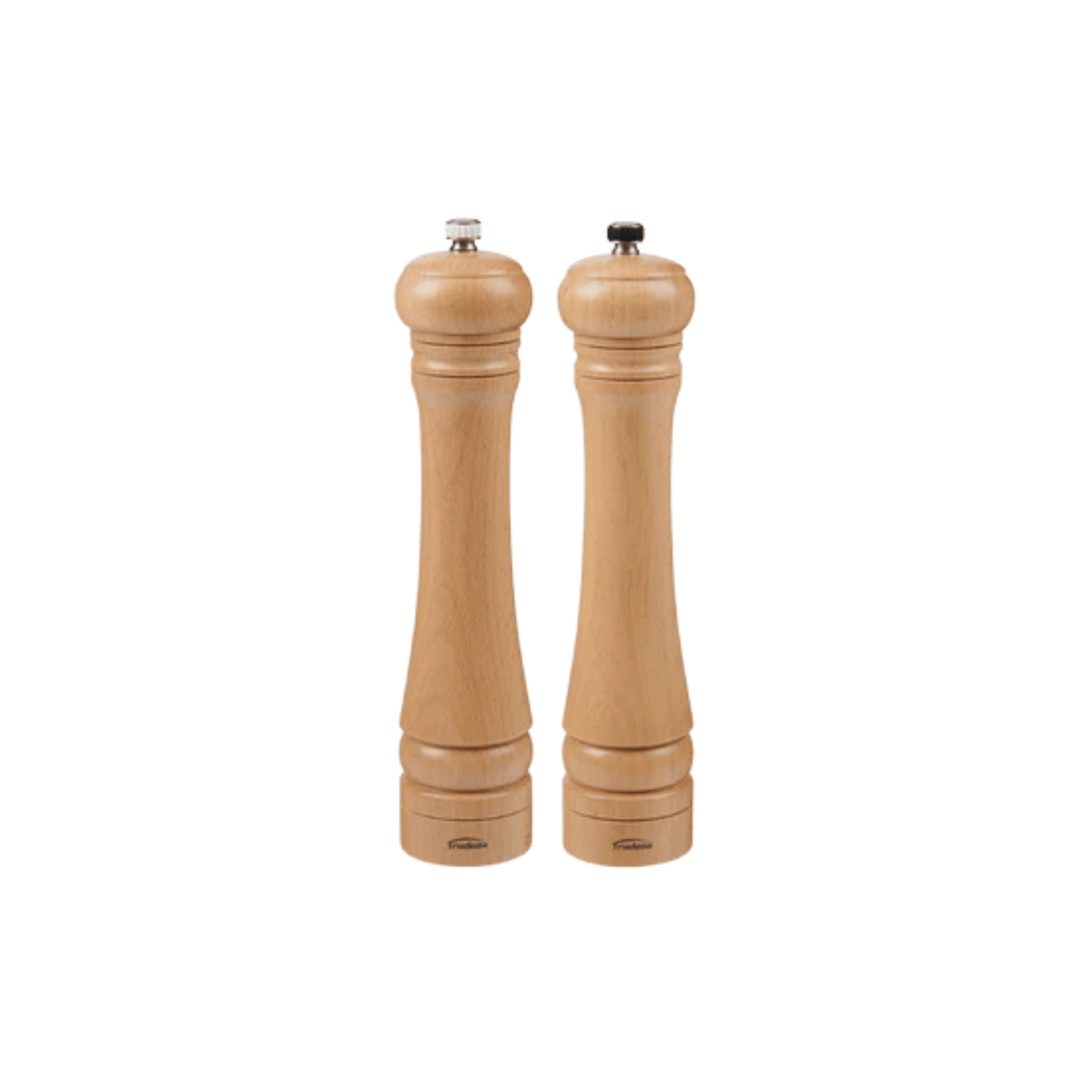 Trudeau Capri Natural Wood Pepper Mill and Salt Mill - Set of 2 - 10 Inch 063562684996 Spices CDA Gourmet Capri Gadgets and Utensils 1