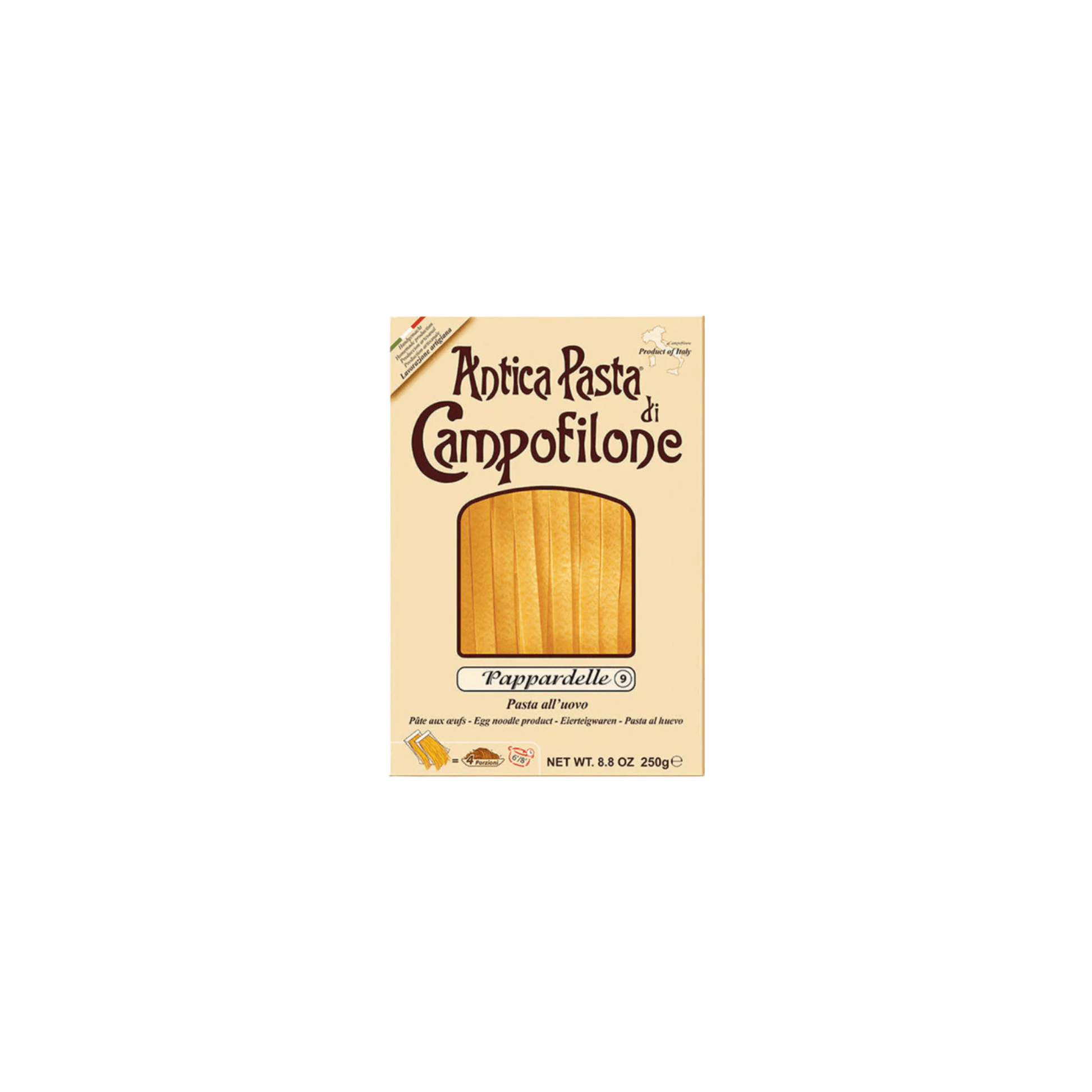 Zia Pia Pappardelle Pasta 812477020098 Gourmet Foods CDA Gourmet Pantry and Seasoning Pappardelle 1